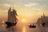 Fundy Canvas Paintings - Sunset Calm in the Bay of Fundy